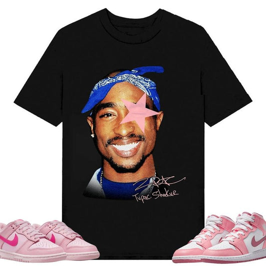 BIG FACE Tupac, Shirt to match A J Valentine Collection or Low Triple Pink,Shirt to matching Sneaker