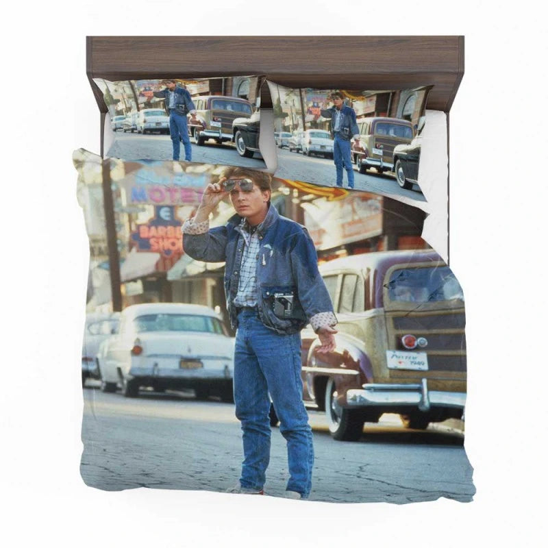 Back To The Future Move Marty McFly Michael J Fox Movie Bedding Set
