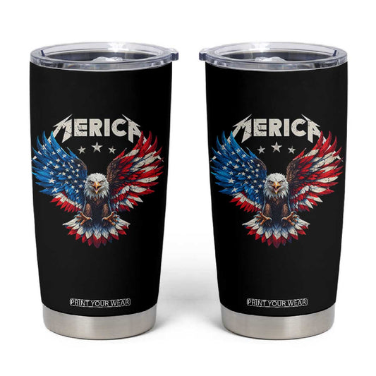 Bald Eagle Merica Tumbler Cup USA American Flag Patriotic 4th of July TS10