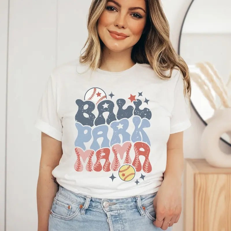Ballpark Mama Shirt, Baseball Mama Shirt, Softball Mama Shirt, Baseball and Softball Mom Shirt