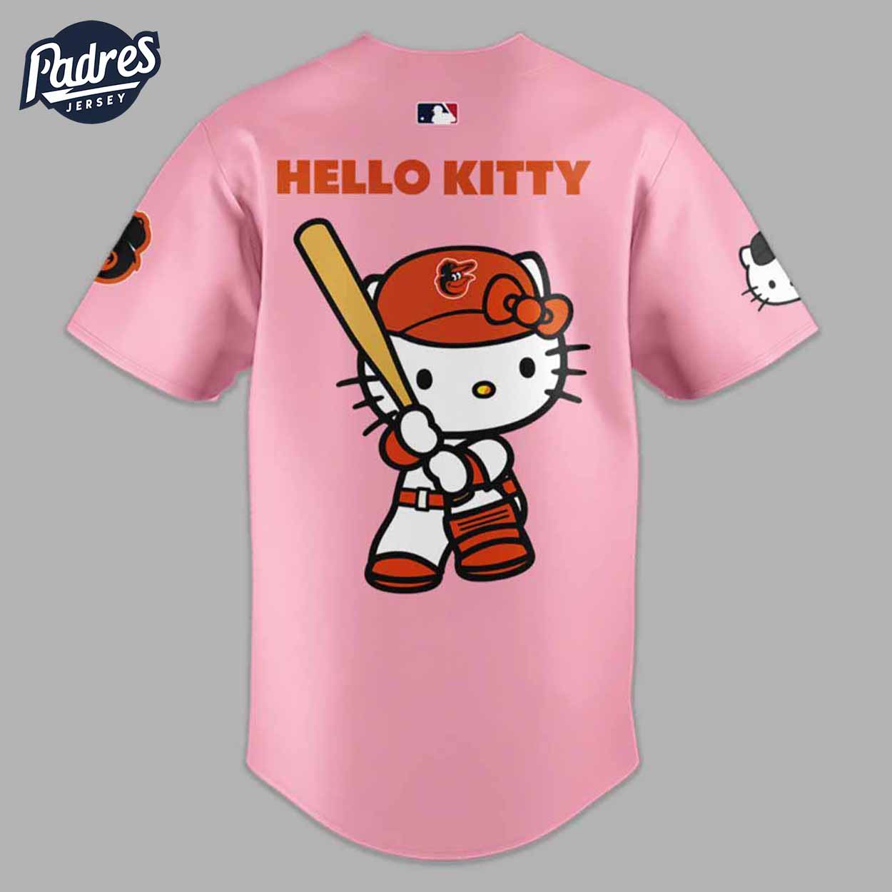 Baltimore Oriole Hello Kitty Pink Baseball Jersey - Padres Jersey Oasis: Elevate Your Baseball Style Game