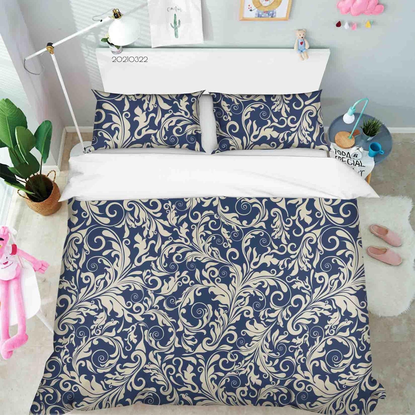 3D Baroque Pattern Quilt Cover Set Bedding Set Duvet Cover Pillowcases 82
