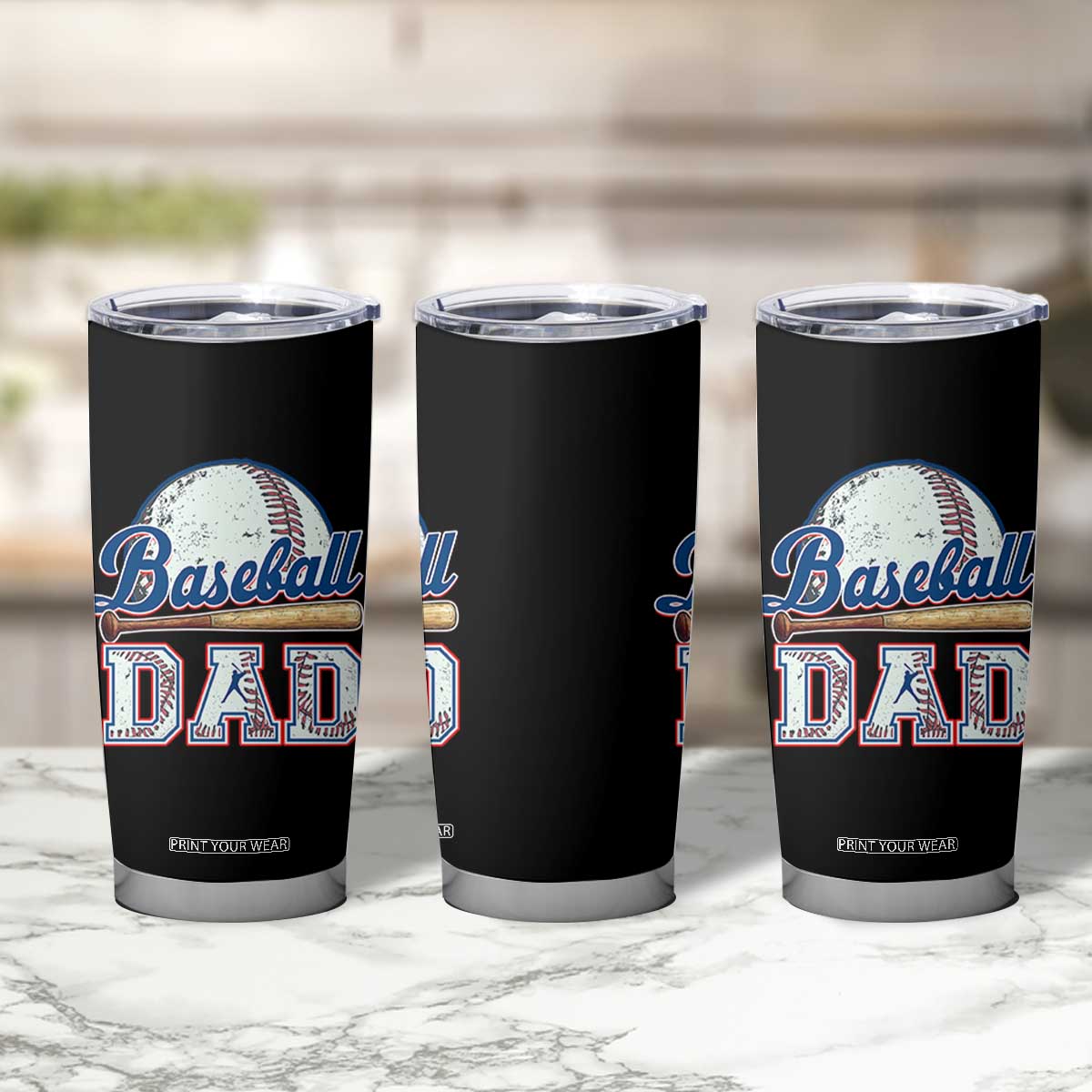 Baseball Dad Tumbler Cup Baseball Sport Lovers For Father's Day TS02
