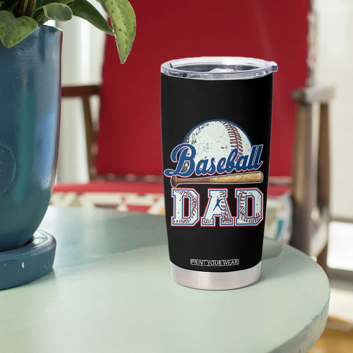 Baseball Dad Tumbler Cup Baseball Sport Lovers For Father's Day TS02