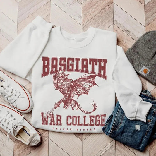 Basgiath War College Sweatshirt, Fourth Wing Sweatshirt, Dragon Rider, Bookish Sweater, Riders Quadrant, Basgiath Merch, Fantasy Reader Gift