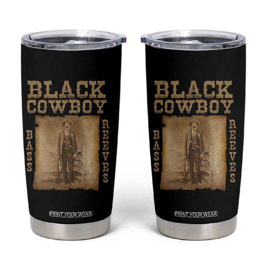 Bass Reeves Tumbler Cup Black Cowboy Western Legend Vintage TS02