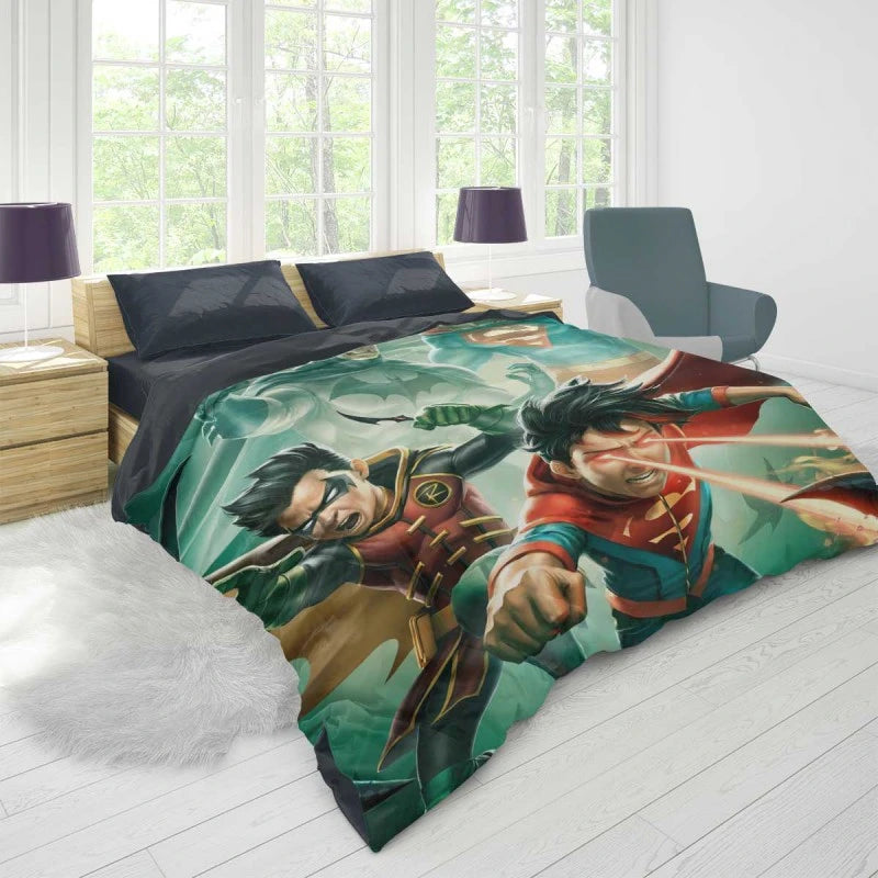 Batman and Superman Battle of the Super Sons Movie Duvet Cover