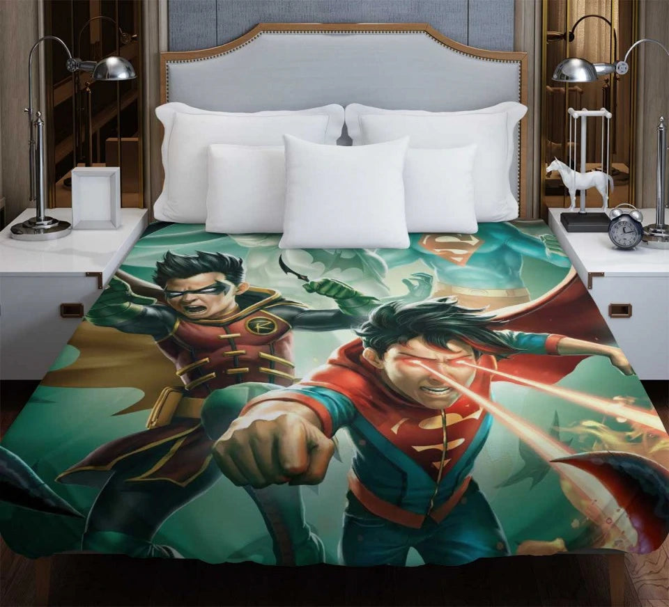 Batman and Superman Battle of the Super Sons Movie Duvet Cover