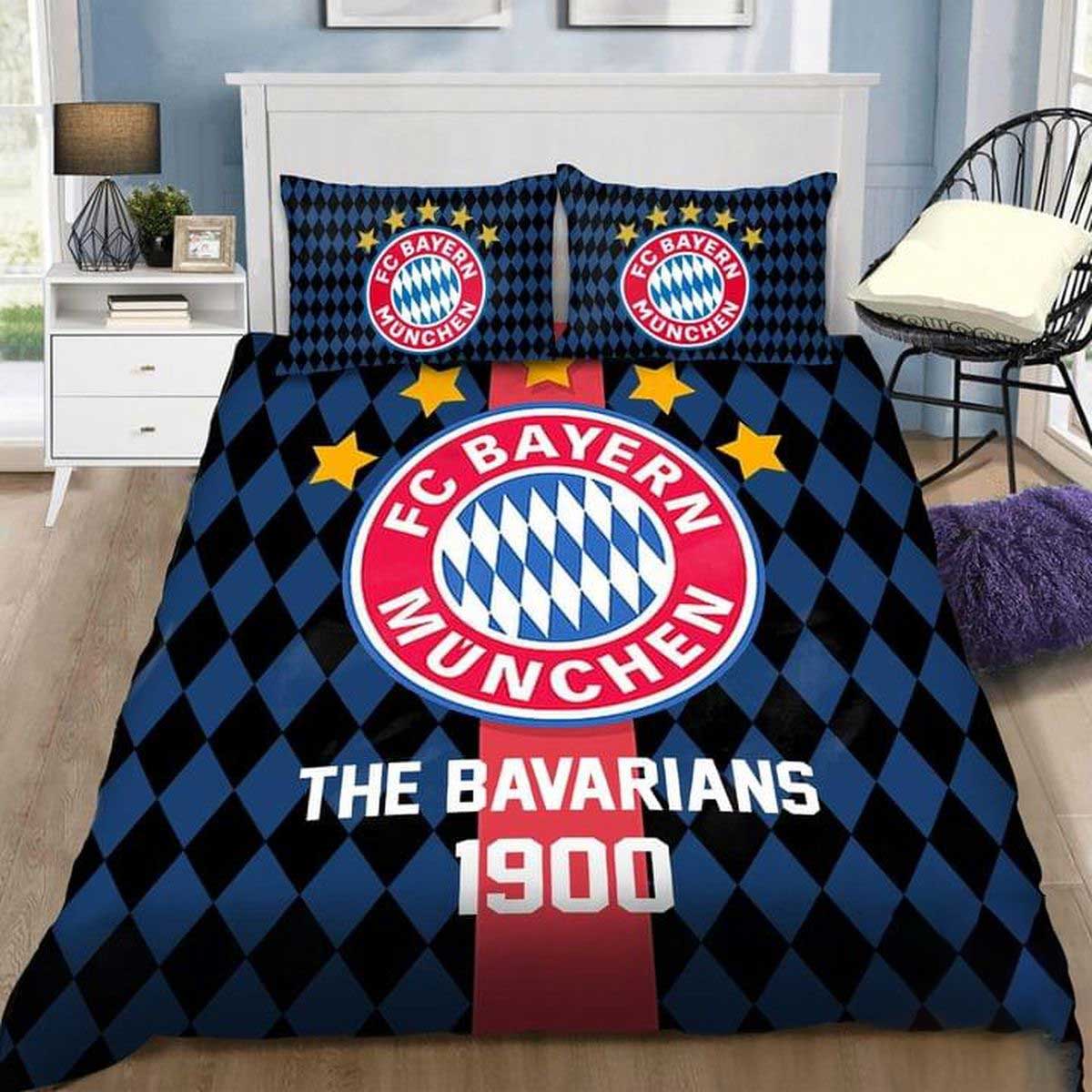 Bayern Munich Blue Black The Bavarians Bedding Set