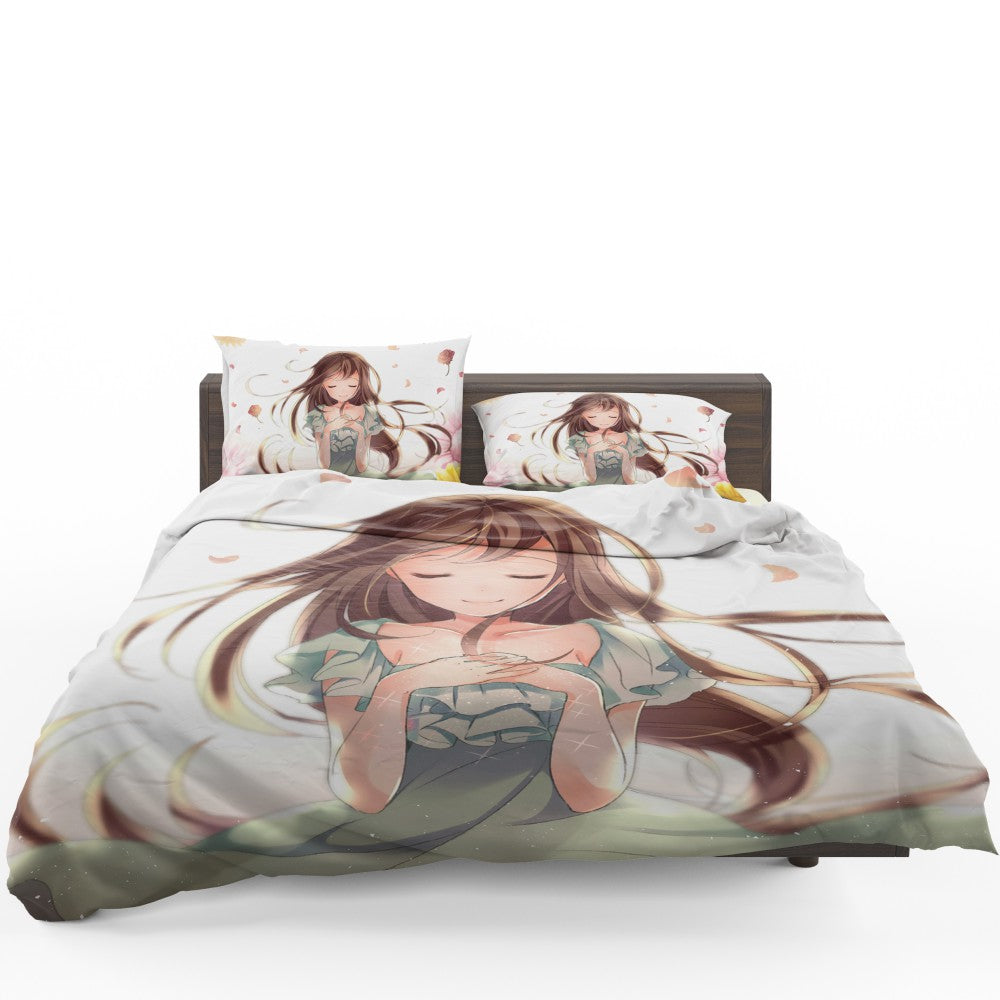 Beautiful Japanese Anime Girl Queen King Bedding Set