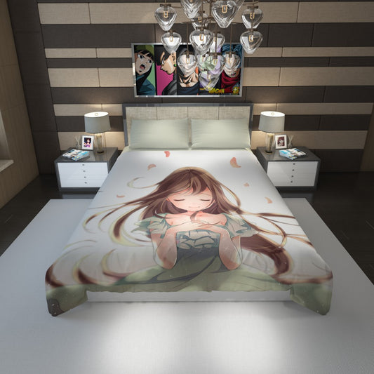 Beautiful Japanese Anime Girl Queen King Duvet Cover