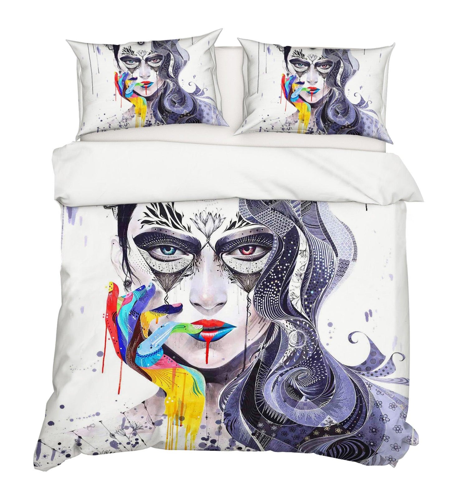 3D Beauty Graffiti Quilt Cover Set Bedding Set Pillowcases 106