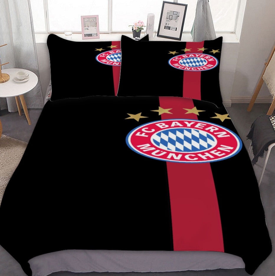 Bayern Munich Black Red Bedding Set
