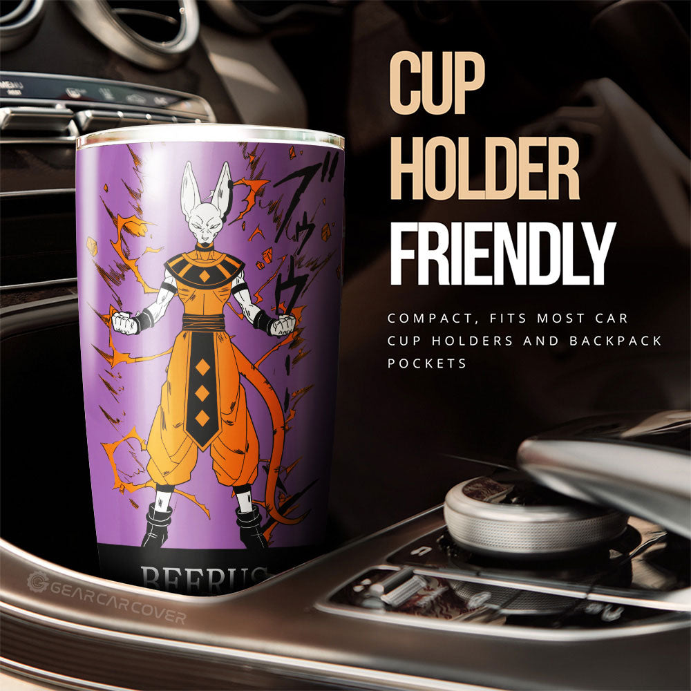 Beerus Tumbler Cup Custom Manga Color Style