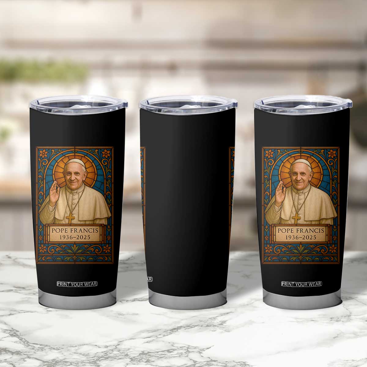 Beloved Pope Francis Tumbler Cup 1936-2025 Memorial TS02