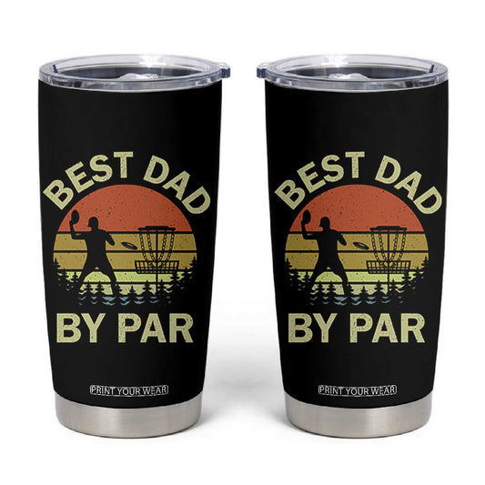 Best Dad By Par Disc Golf Tumbler Cup American Camouflage Flag TS10