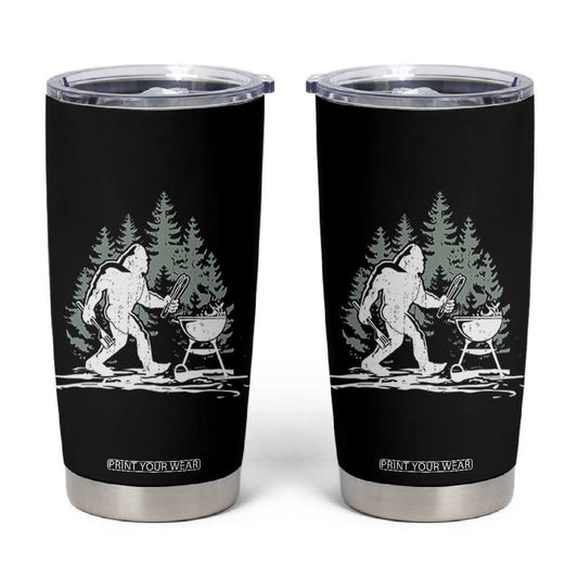 Bigfoot BBQ Tumbler Cup Funny Sasquatch Barbecue Dad Grill Gift TS10