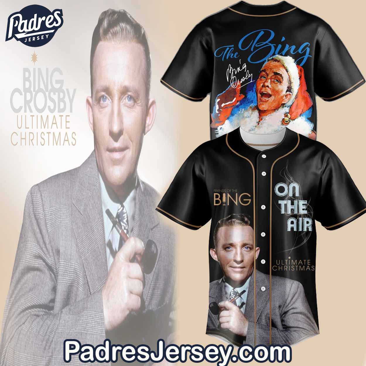 Bing Crosby Ultimate Christmas Baseball Jersey Lovers - Padres Jersey Oasis: Elevate Your Baseball Style Game