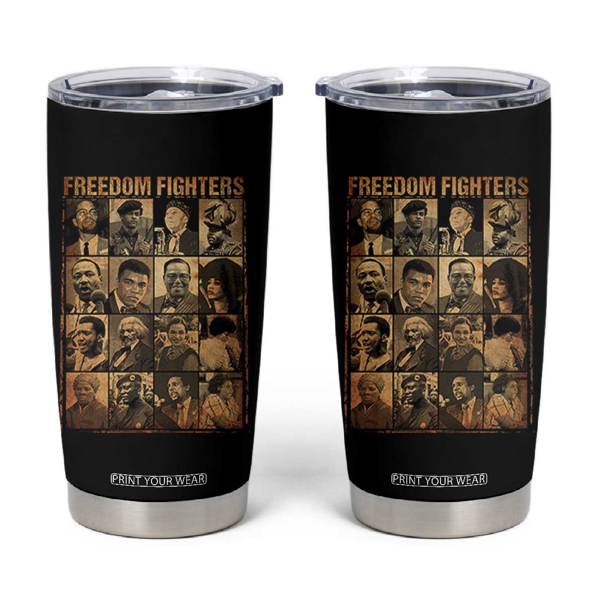 Black Freedom Fighters Tumbler Cup Huey P. Newton Bobby Seale Black History Month Juneteenth TS10