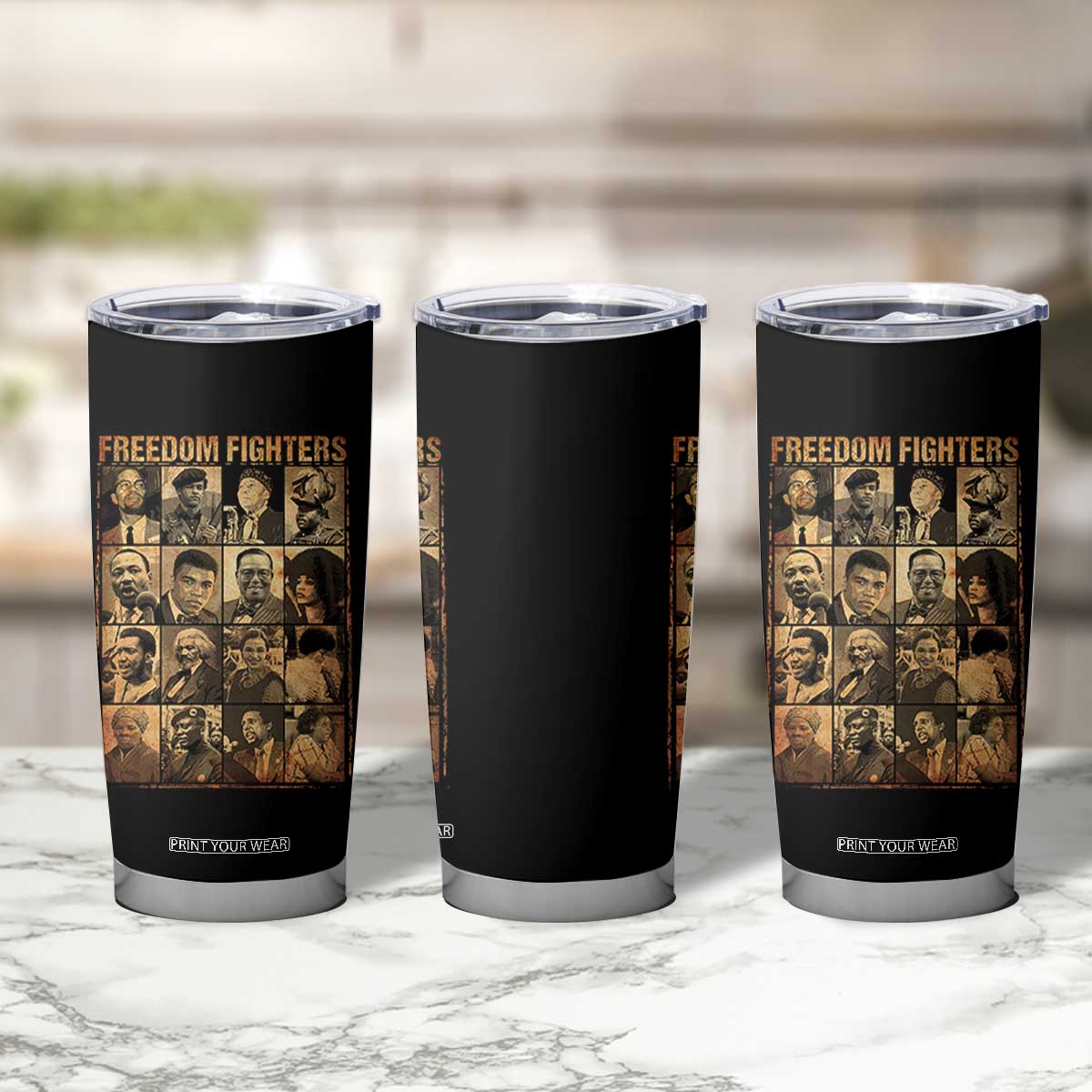 Black Freedom Fighters Tumbler Cup Huey P. Newton Bobby Seale Black History Month Juneteenth TS10