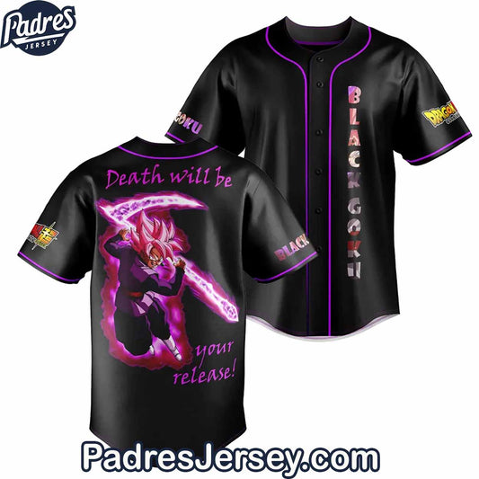 Black Rose Goku Death Will Be Baseball Jersey Outfit - Padres Jersey Oasis: Elevate Your Baseball Style Game