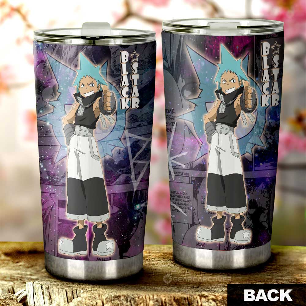 Black Star Tumbler Cup Custom Manga Galaxy Style
