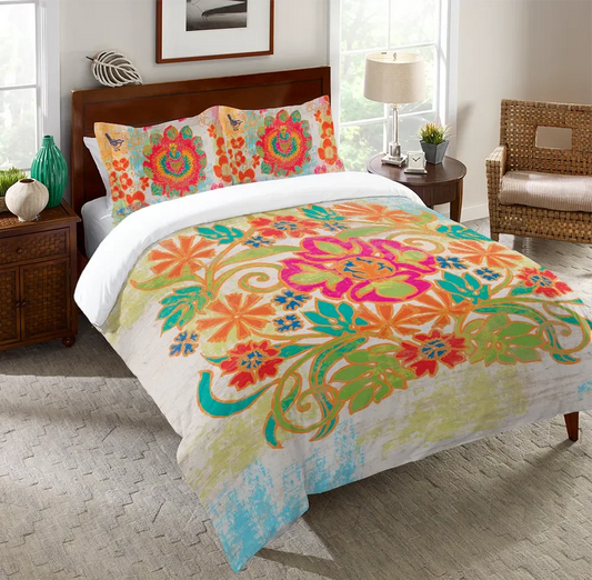 Bohemian Duvet Cover Bedding Set | Personalized 3-pc Duvet Cover With Pillowcases