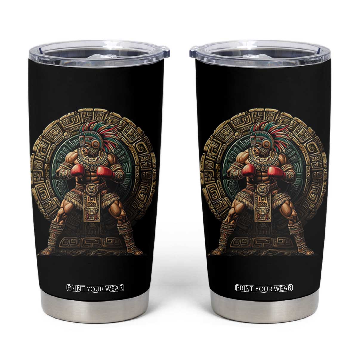 Boxing Mexico Tumbler Cup Aztec Warrior Mexican Dad Gifts TS10