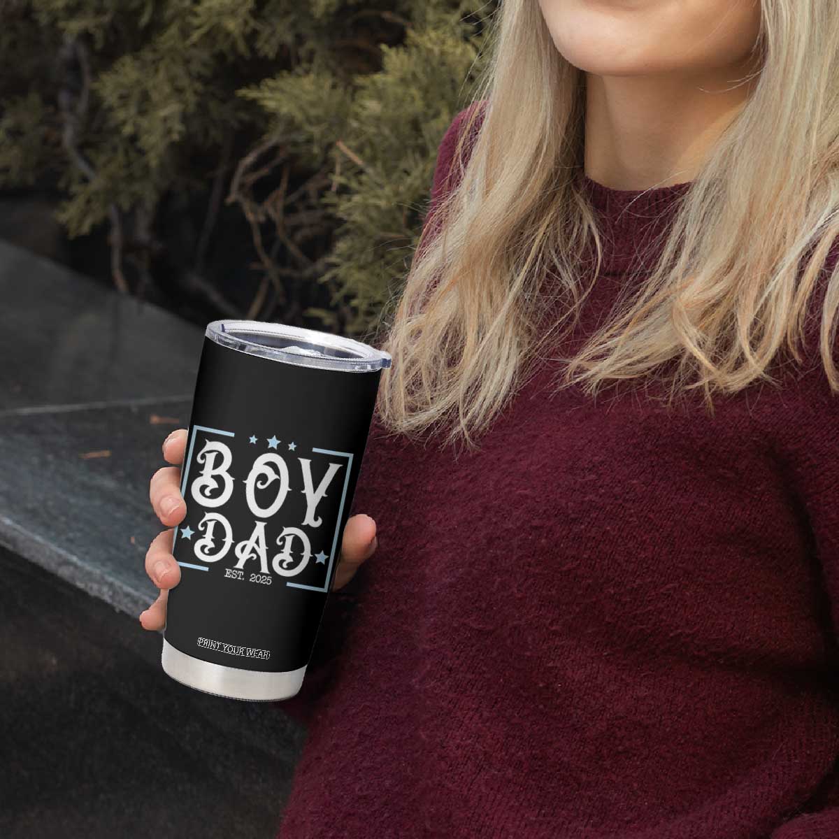 Boy Dad Est 2025 Tumbler Cup Expect Baby Boy Son Fathers Day 2025 TS10