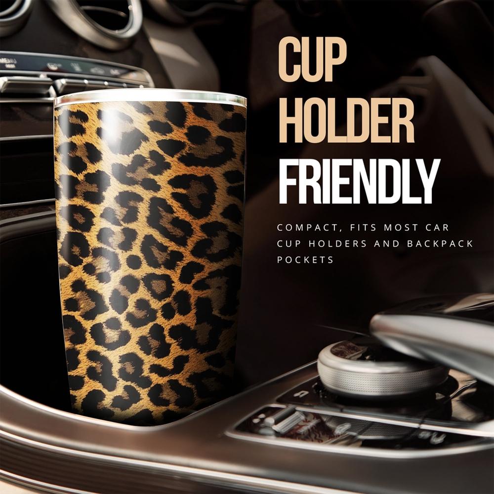 Brown Wild Cheetah Print Tumbler Cup