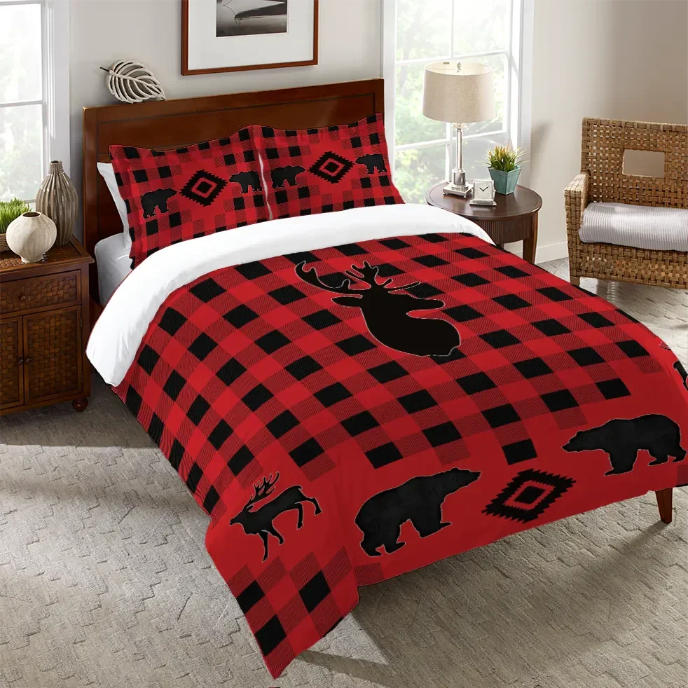 Buffalo Check Duvet Cover Bedding Set | Personalized 3-pc Duvet Cover With Pillowcases