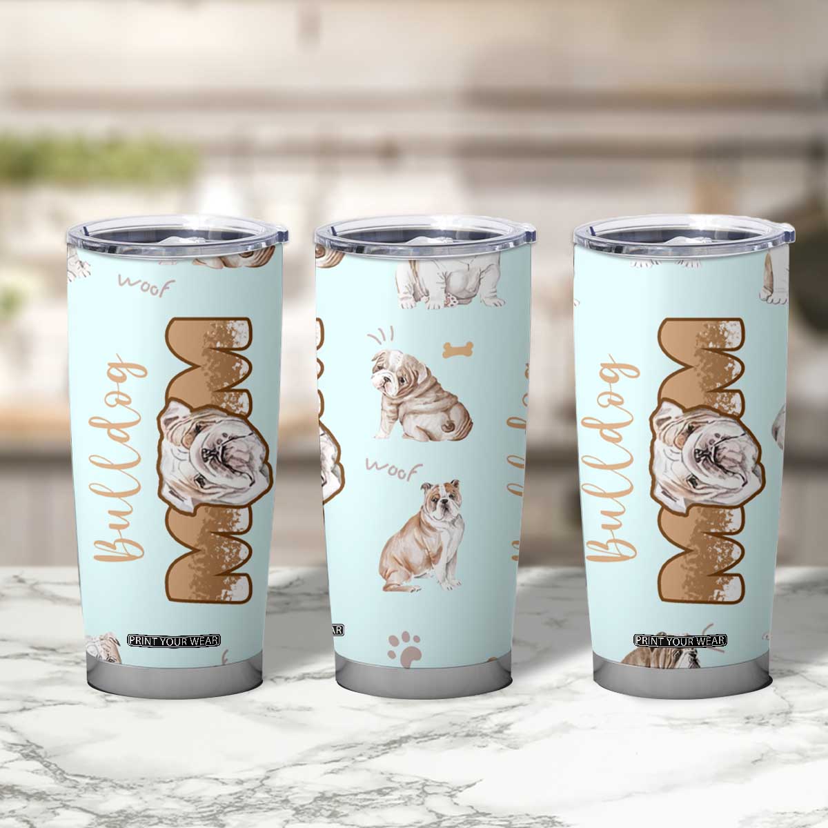 Bulldog Dog Mom Tumbler Cup Funny Dog Lover Mothers Day Gifts TB10