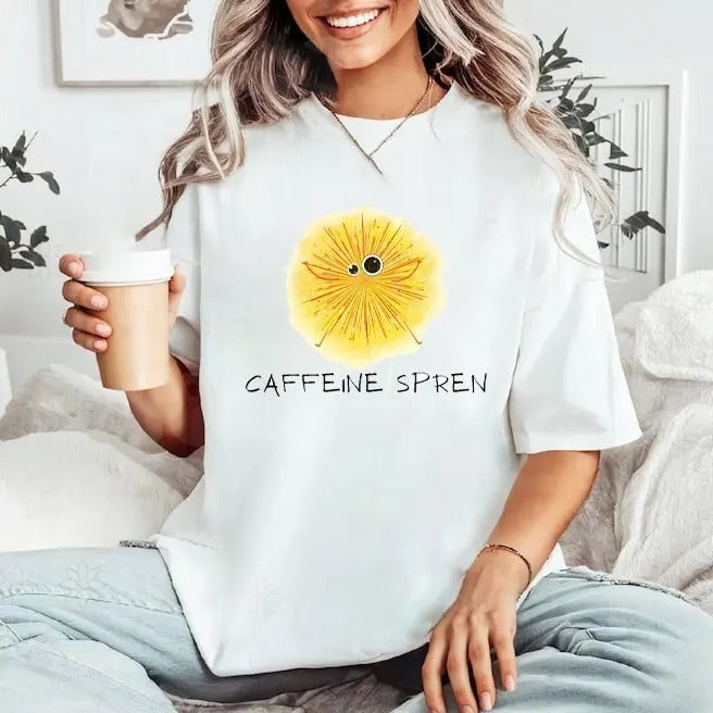 Caffeine Spren T-Shirt, Stormlight Archive, Fantasy Shirts, Way of Kings, Oathbringer, Words of Radiance, Gift bookworm