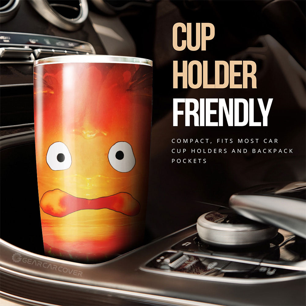 Calcifer Tumbler Cup Custom Howl's Moving Castle Car Accessories