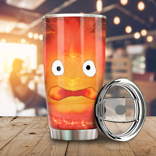 Calcifer Tumbler Cup Custom Howl's Moving Castle Car Accessories