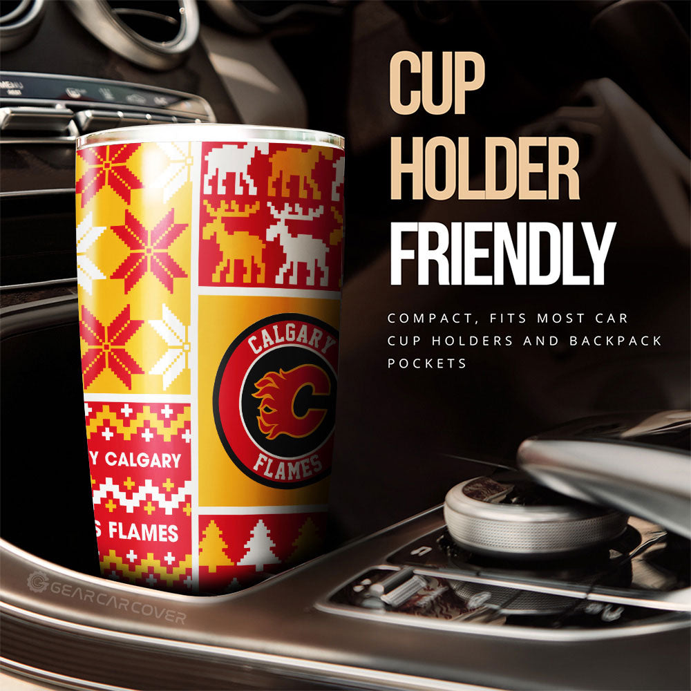 Calgary Flames Tumbler Cup Custom Ugly Style Car Accessories