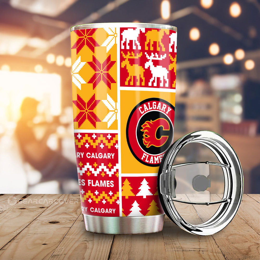Calgary Flames Tumbler Cup Custom Ugly Style Car Accessories