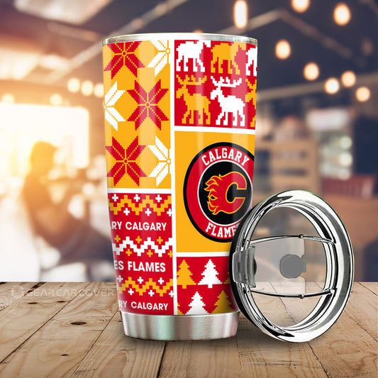 Calgary Flames Tumbler Cup Custom Ugly Style Car Accessories