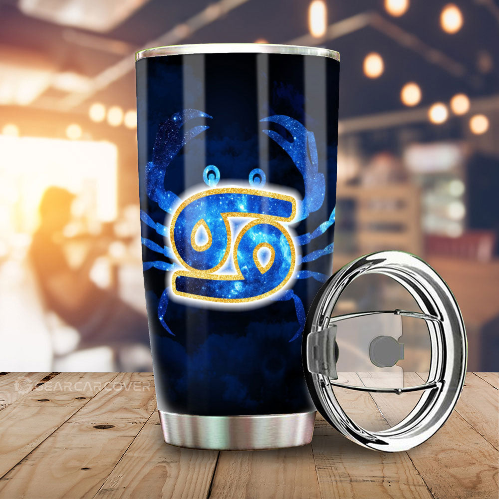 Cancer Tumbler Cup Custom Name Zodiac Car Interior Accessories