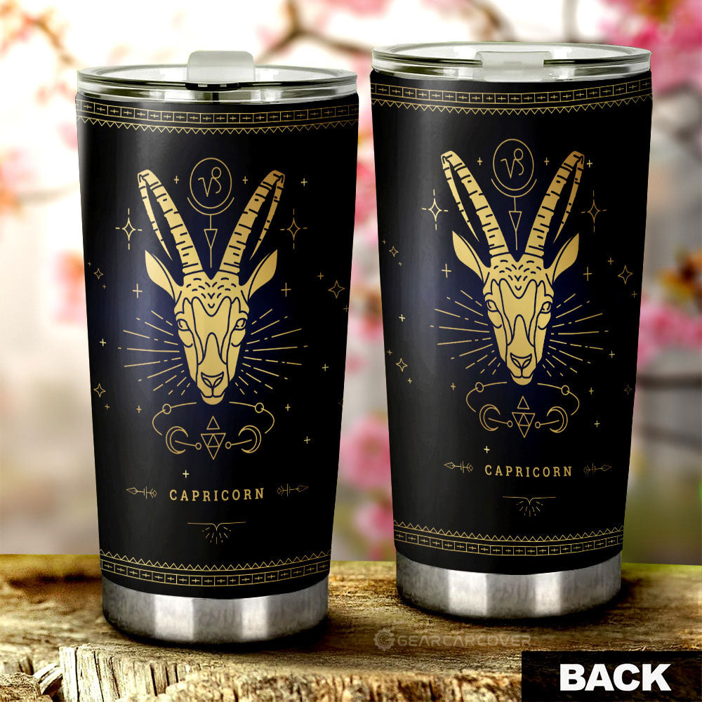 Capricorn Tumbler Cup Custom Zodiac Car Interior Accessories