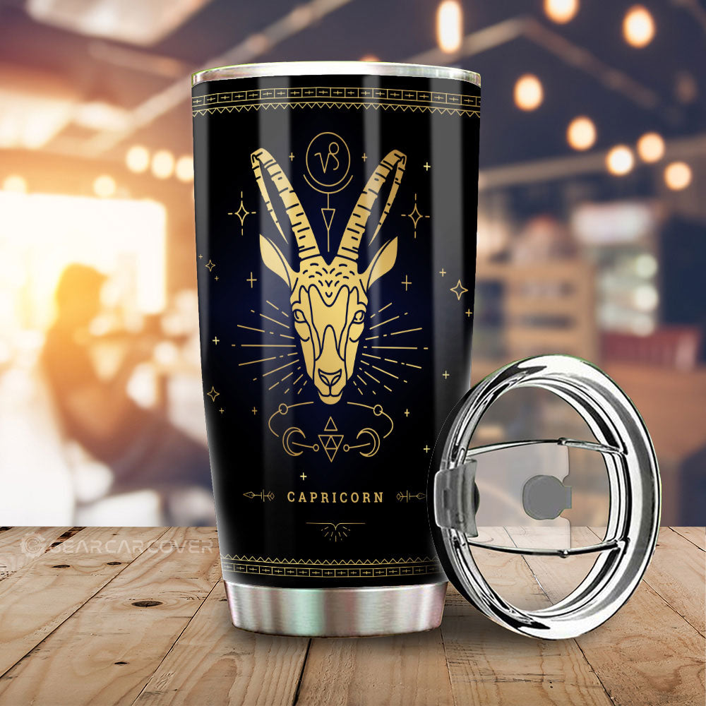 Capricorn Tumbler Cup Custom Zodiac Car Interior Accessories