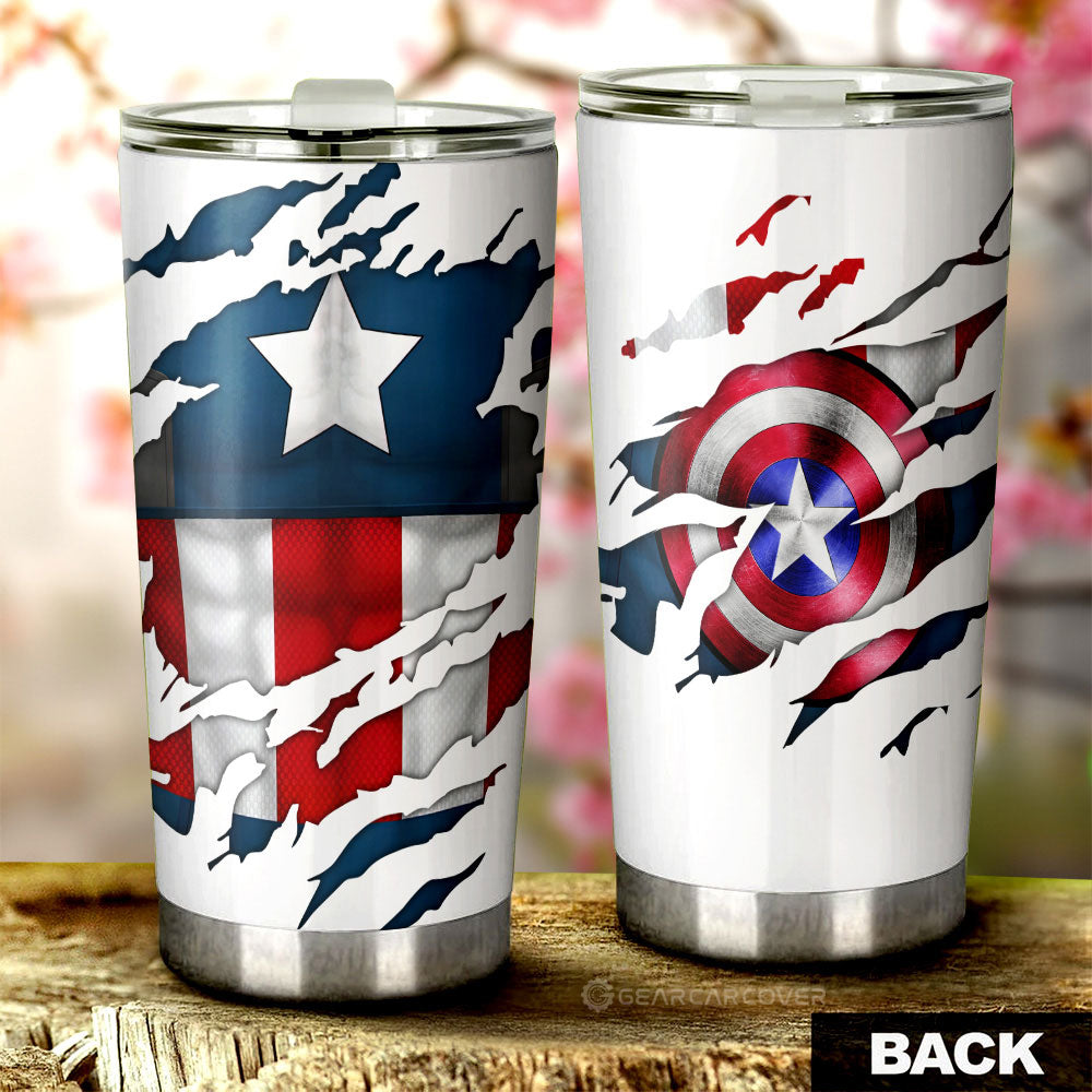 Captain America Tumbler Cup Custom Uniform Car Accessories