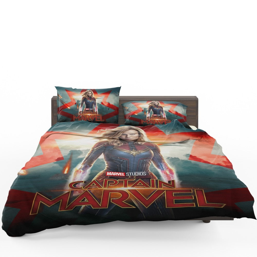 Captain Marvel Movie Brie Larson Marvel Cinematic Universe Bedding Set