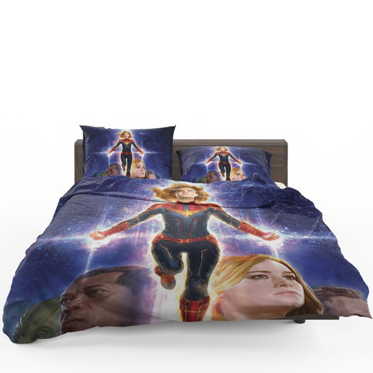 Captain Marvel Movie Brie Larson SHIELD Bedding Set