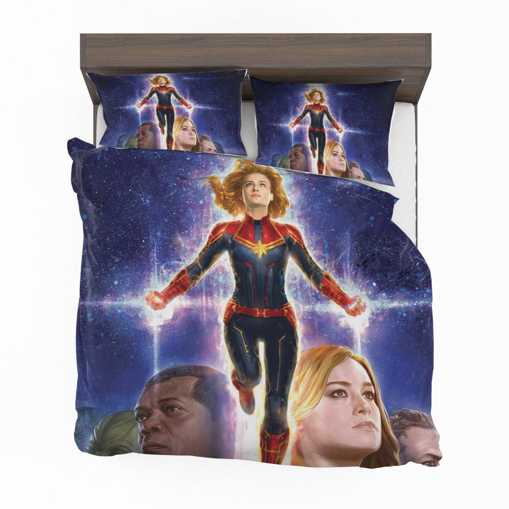 Captain Marvel Movie Brie Larson SHIELD Bedding Set