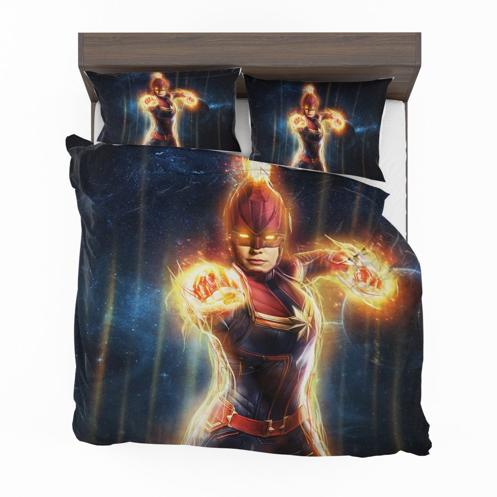 Captain Marvel Movie Carol Danvers Super Women Bedding Set