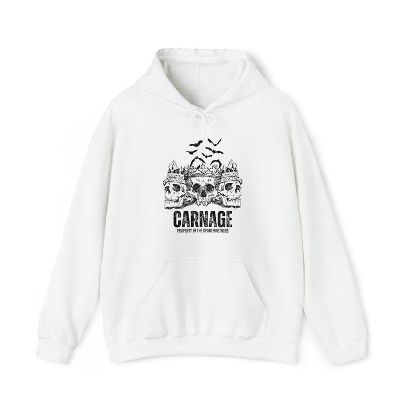 Carnage Property Of The Spade Brothers Unisex Heavy Blend Hooded Unisex Soft Comfort Crewneck Pullover Long Sleeves Graphic Fabric Sweater
