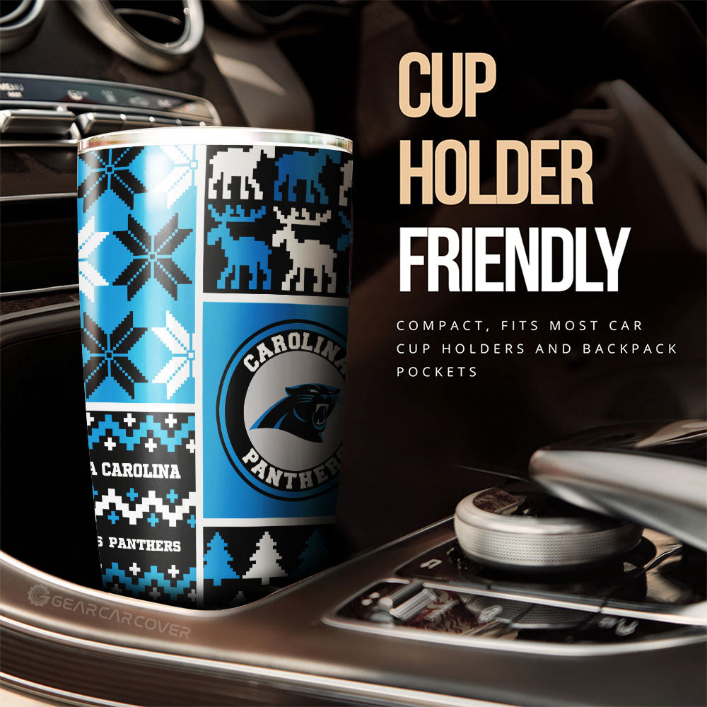 Carolina Panthers Tumbler Cup Custom Ugly Style Car Accessories