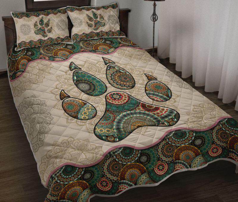 Cat Vintage Mandala Quilt Bedding Set