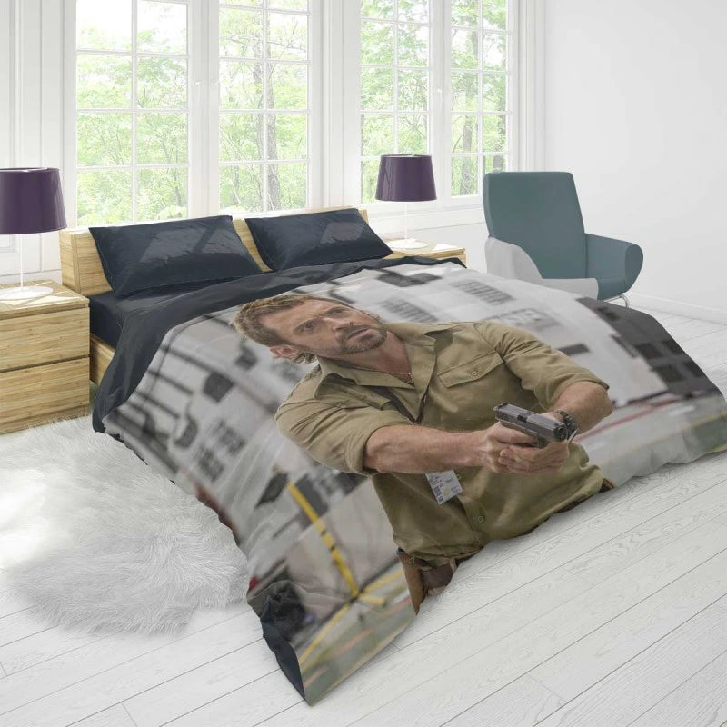 Chappie Movie Vincent Moore Hugh Jackman Duvet Cover